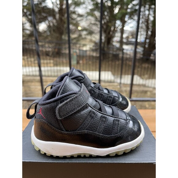 Jordan Other - Nike Air Jordan 11 Retro BT ‘72-10’ 8C Toddler Infant Black Red Patent Leather